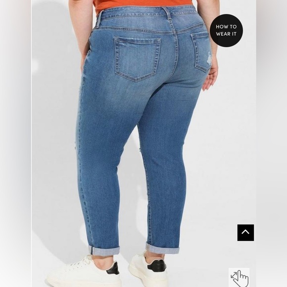 Perfect Boyfriend Ankle Vintage Stretch Mid-Rise Jean - Picture 2 of 3